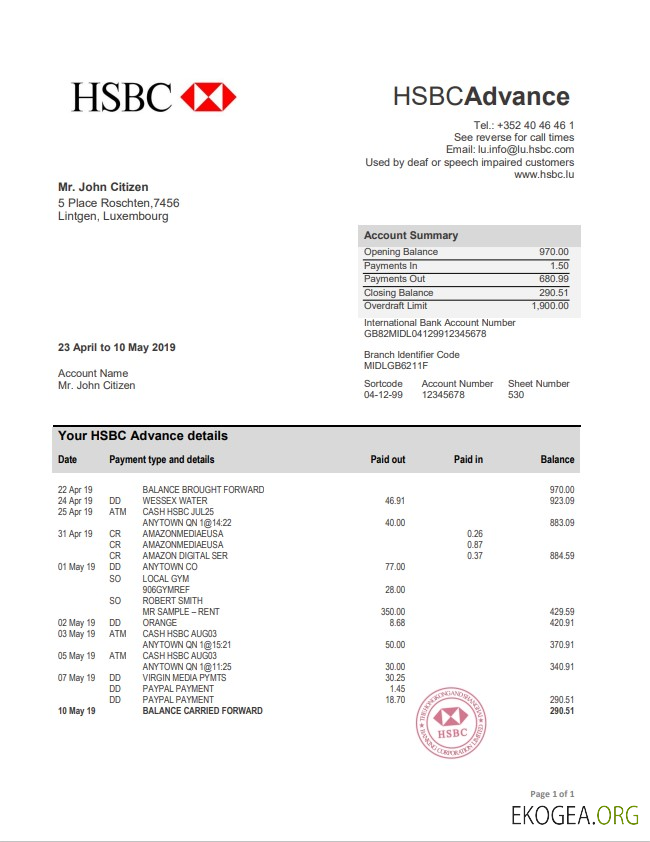 HSBC luxembourgeoise